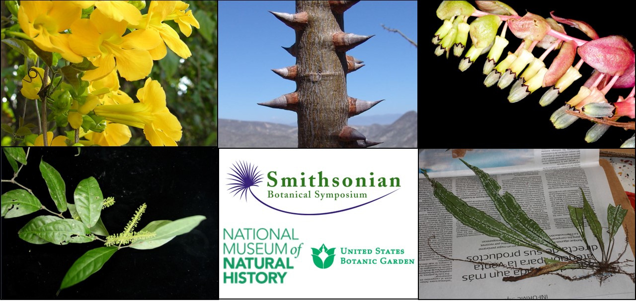 Symposium banner with images of five neotropical plants